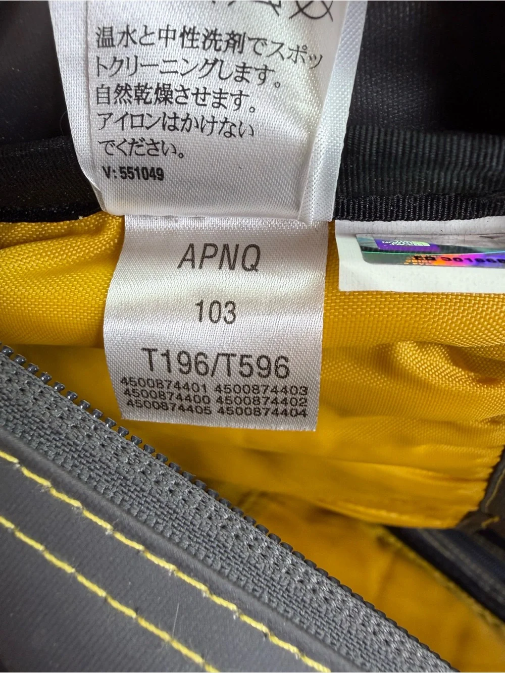 The North Face Hot Shot Backpack Grey Yellow Laptop Daypack T196